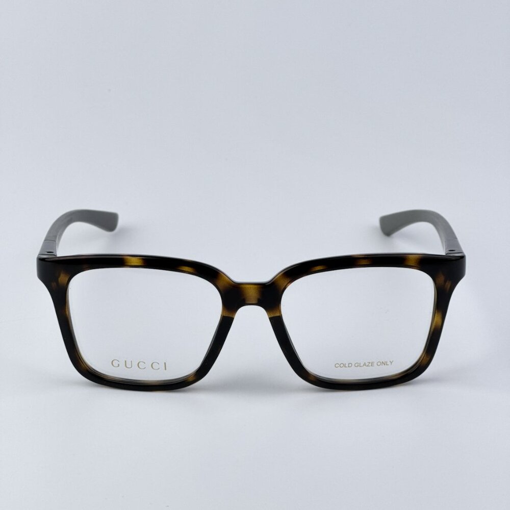 Gucci Gg1738o 002 Brand New Eyeglasses Havana Grey Unisex Square